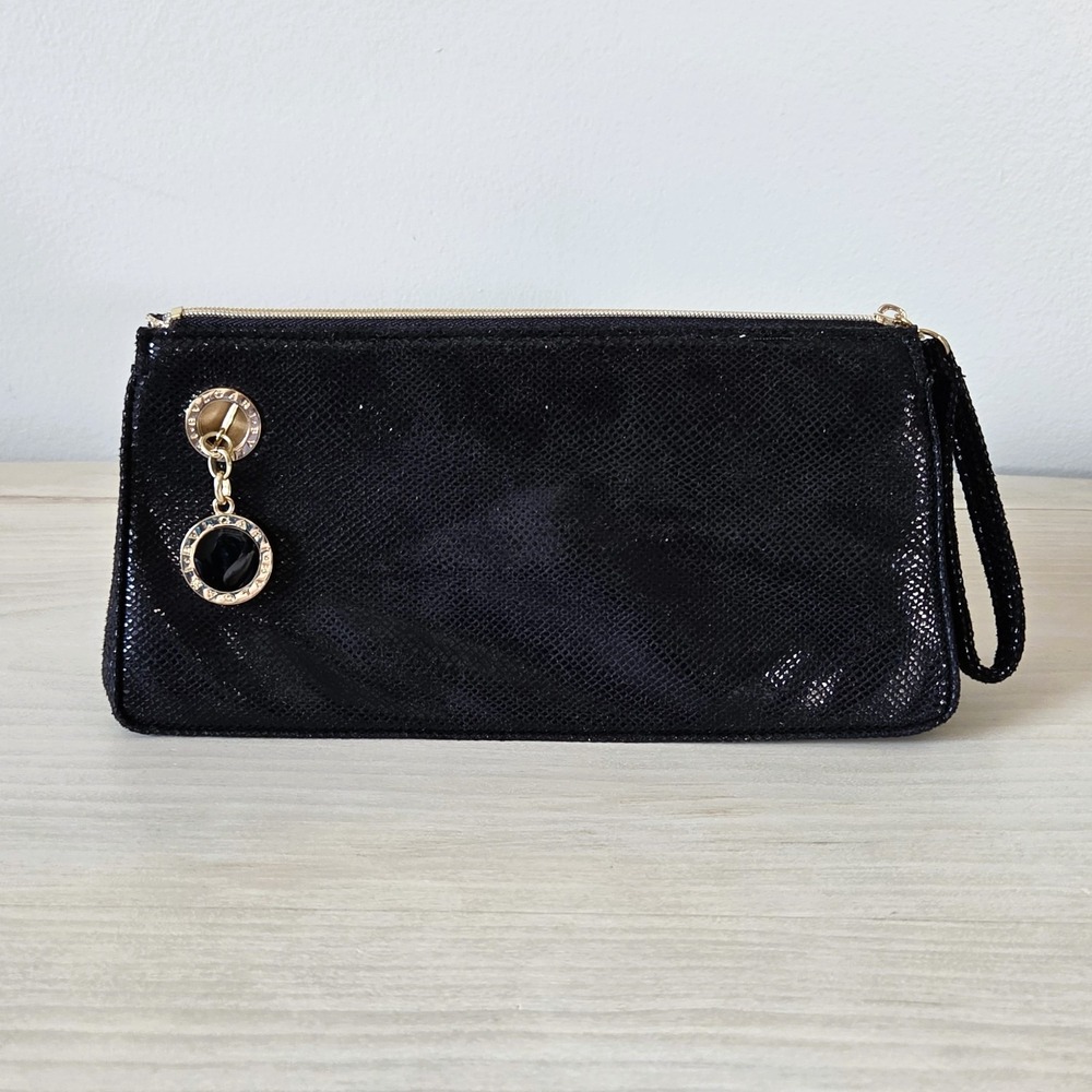 Bvlgari Parfums Sparkling Travel Bag Wristlet Expands to Stand Up